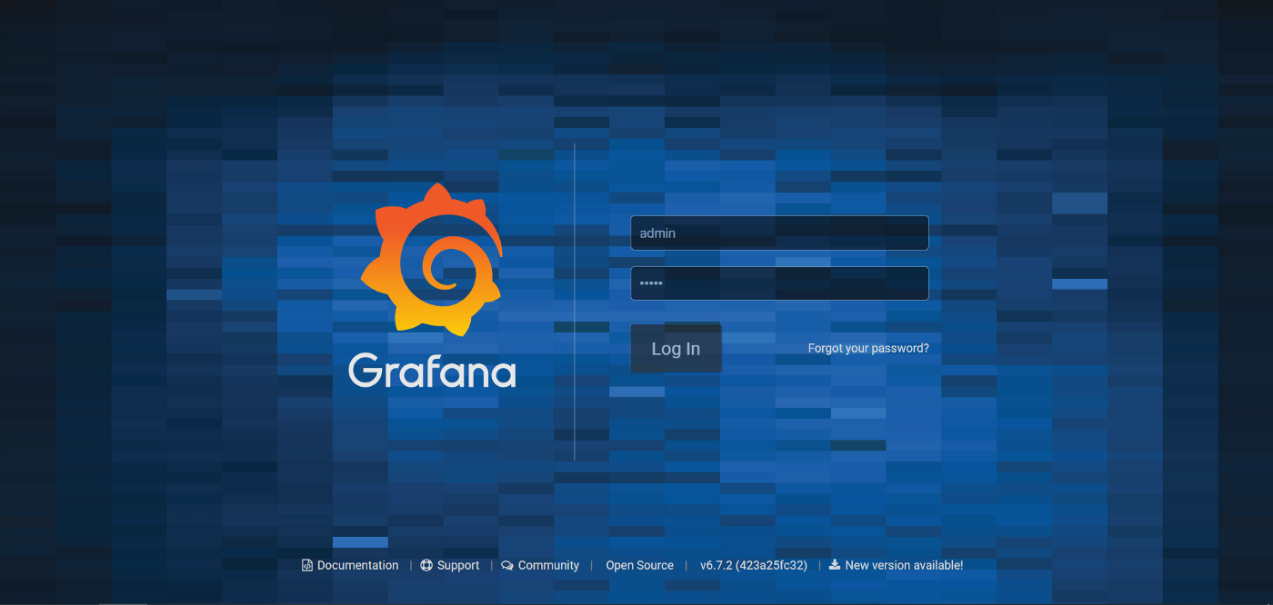 Página de Login grafana