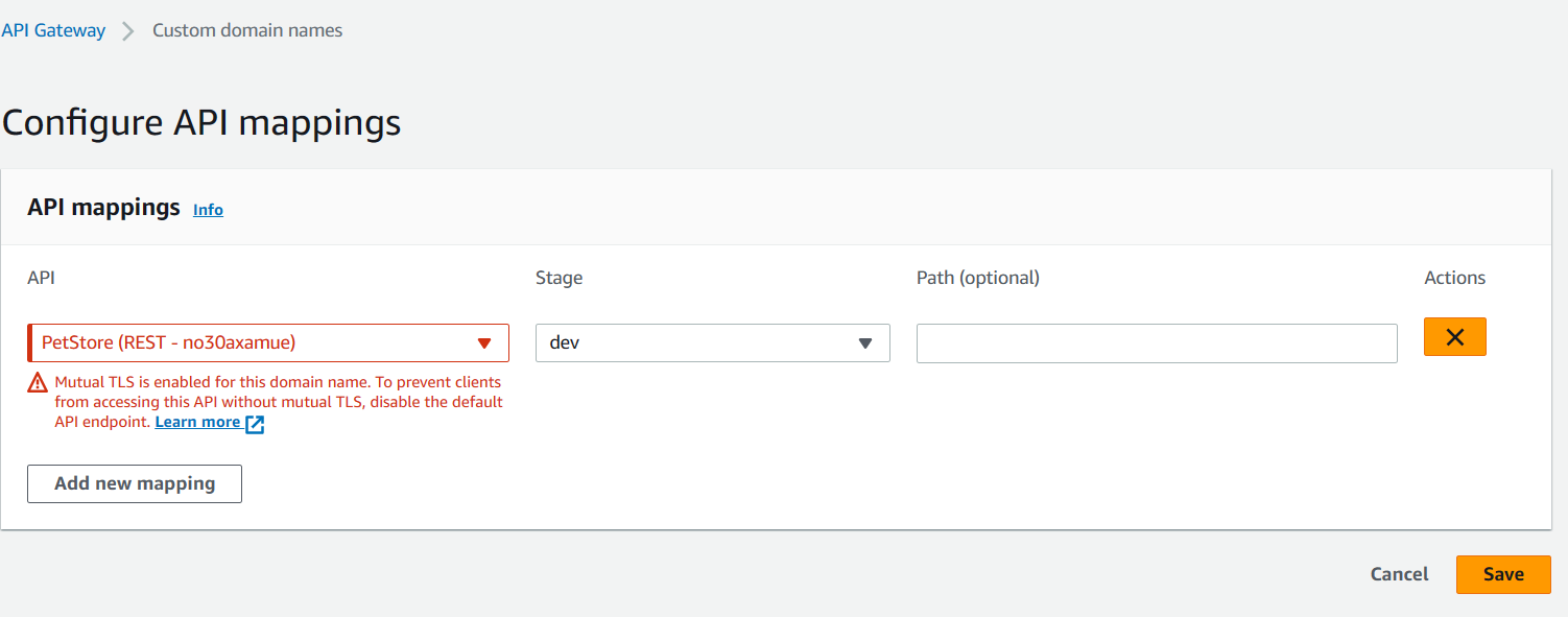 Configuração do Custom Domain Name