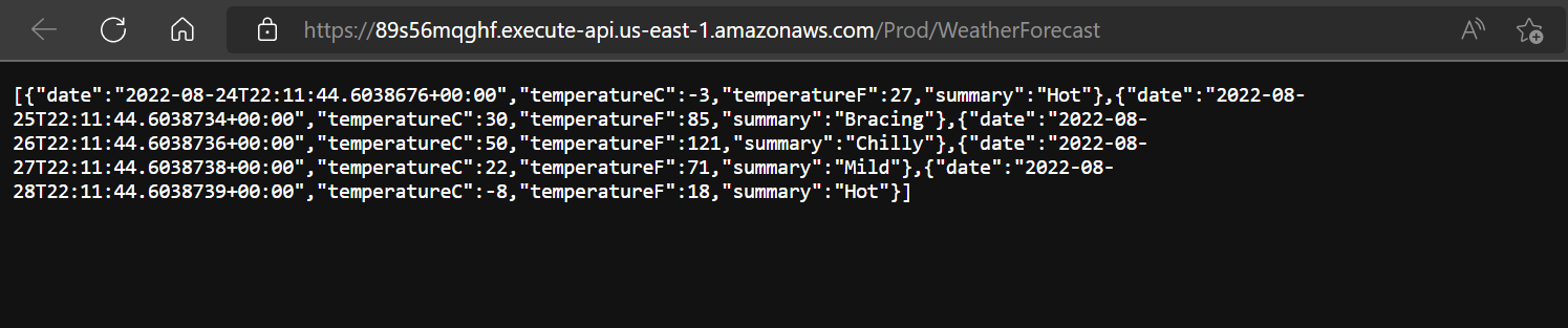 Resultado da API